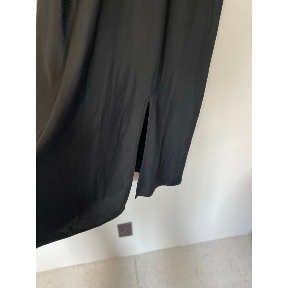 A New Day Black V-Neck Slip Dress Lace Trim Large Feminine Whimsygoth Whitchy - Picture 2 of 7